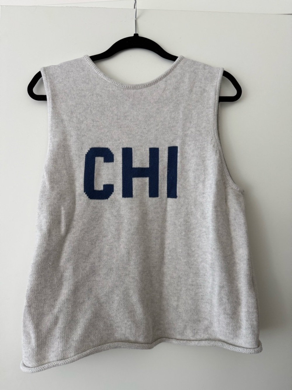 Chicago Cream Knit Vest Top